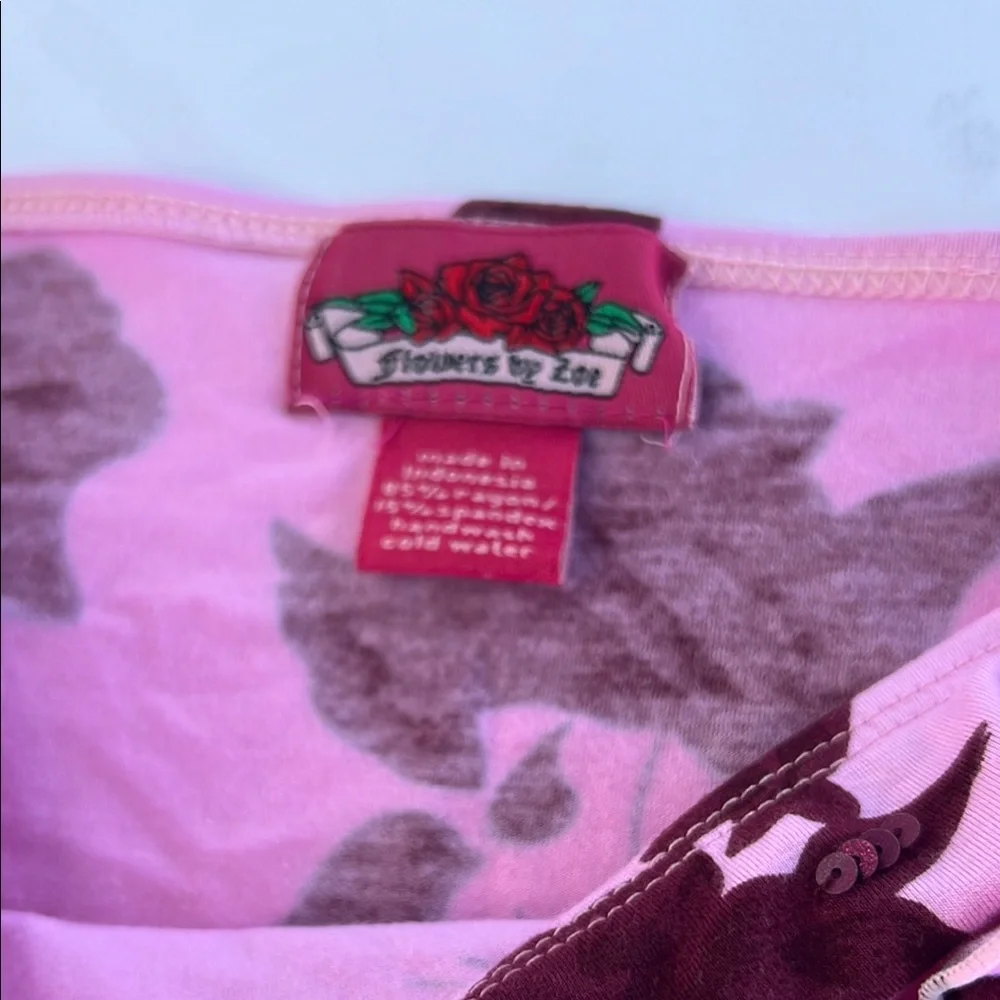 Flowers by Zoe Pink and Purple Wrap Mini Skirt